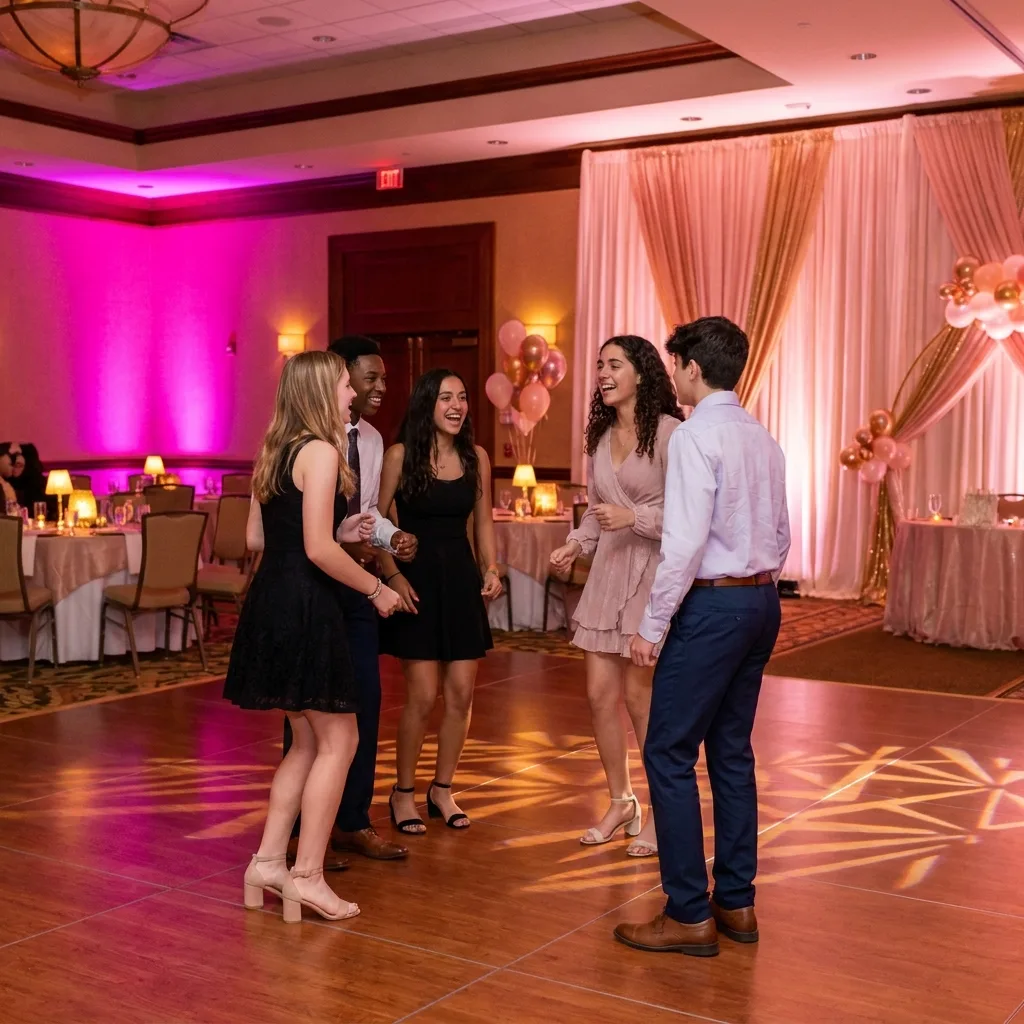 Fiesta de quince años con iluminación de DJ
